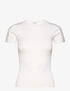 Silk t-shirt w/ lace - NEW WHITE