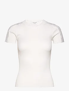 Silk t-shirt w/ lace, Rosemunde