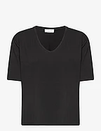 Viscose t-shirt - BLACK