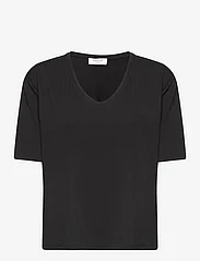 Rosemunde - RWBiarritz SS V-neck T-shirt - laveste priser - black - 0