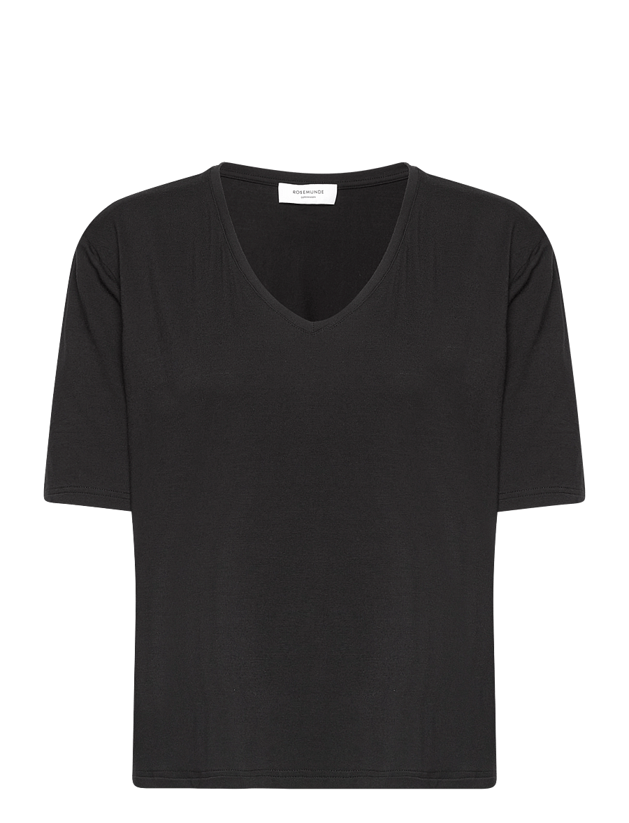 Rosemunde - Viscose t-shirt - t-shirts - black - 0