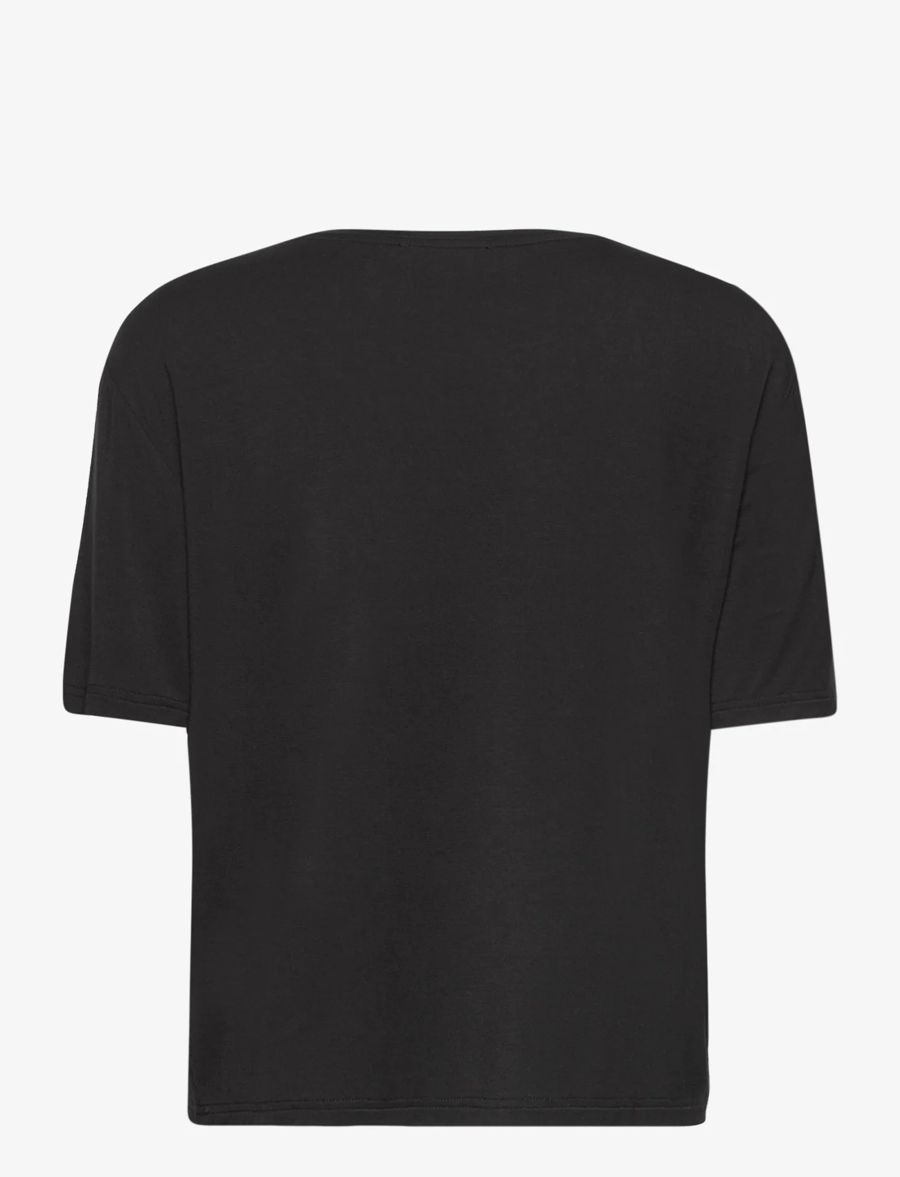 Rosemunde - RWBiarritz SS V-neck T-shirt - laveste priser - black - 1