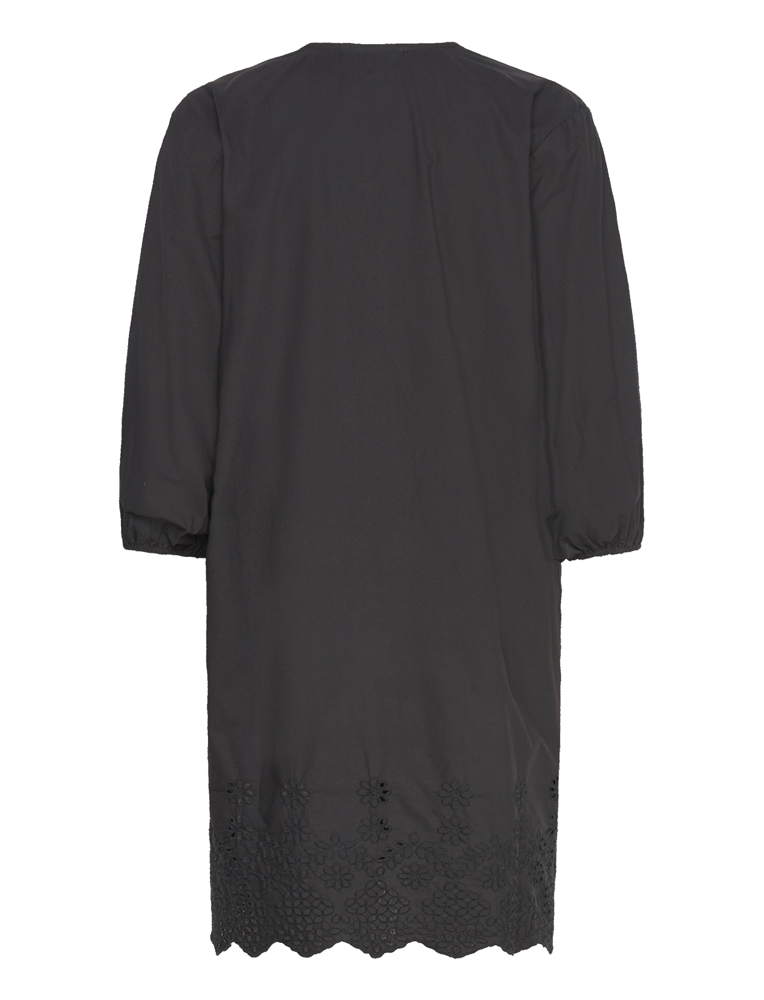 Rosemunde - Cotton dress w/ embroidery - midikleider - black - 1