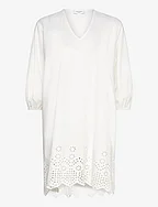 Cotton dress w/ embroidery - NEW WHITE