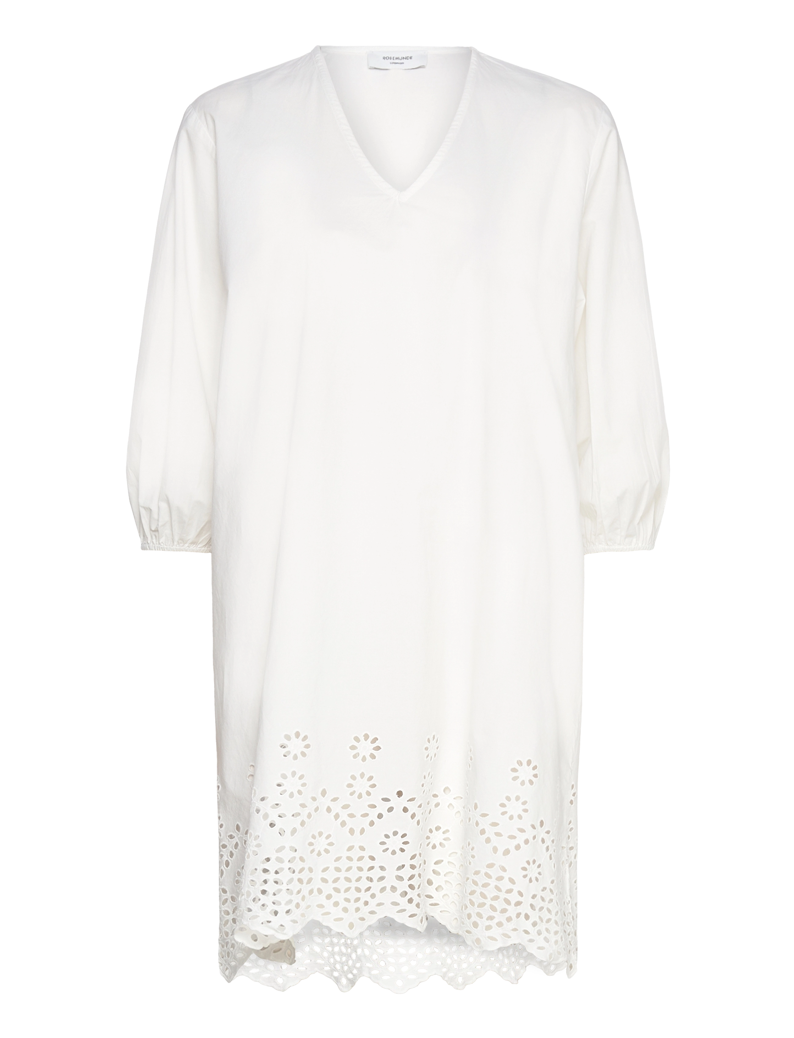 Rosemunde Cotton dress w/ embroidery - Kjoler - NEW WHITE / white