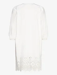 Rosemunde - Cotton dress w/ embroidery - midiklänningar - new white - 2