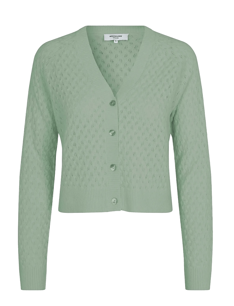 Rosemunde - RWLaica Cashmere Pointelle Cardigan - kaschmir - iceberg green - 0