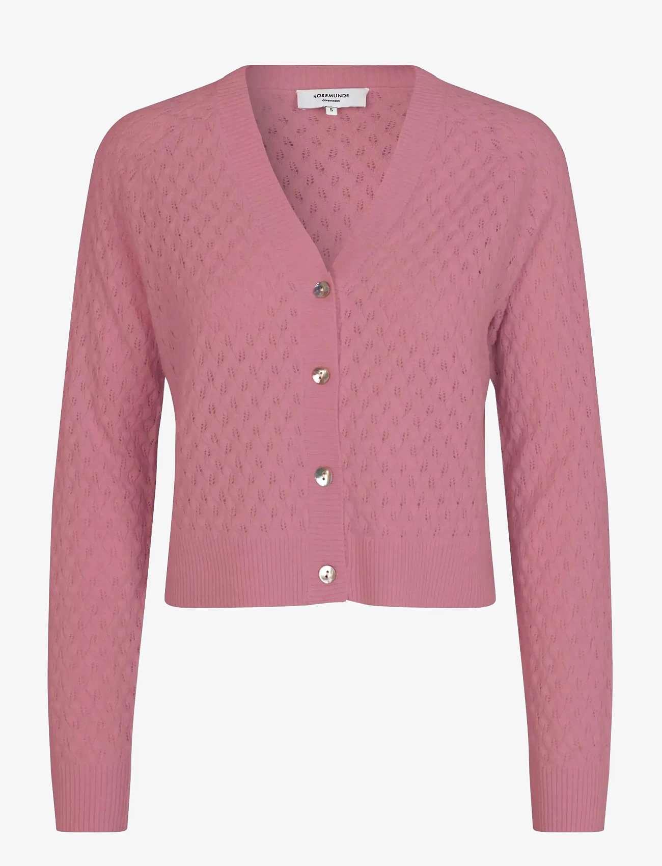 Rosemunde - RWLaica Cashmere Pointelle Cardigan - kashmir - nostalgia rose - 0