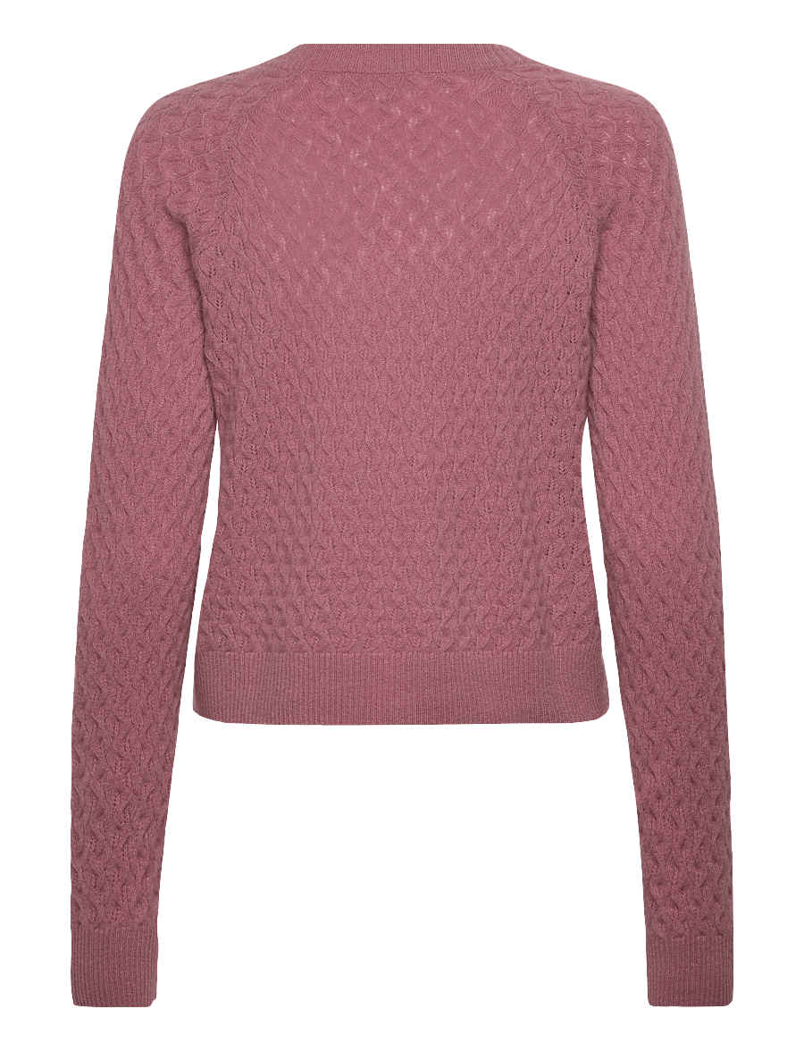 Rosemunde - RWLaica Cashmere Pointelle Cardigan - kašmiir - nostalgia rose - 1