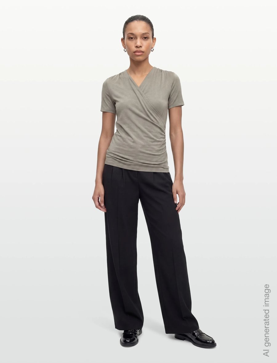 Rosemunde - RWBiarritz SS T-shirt - t-shirts - dried sage - 0