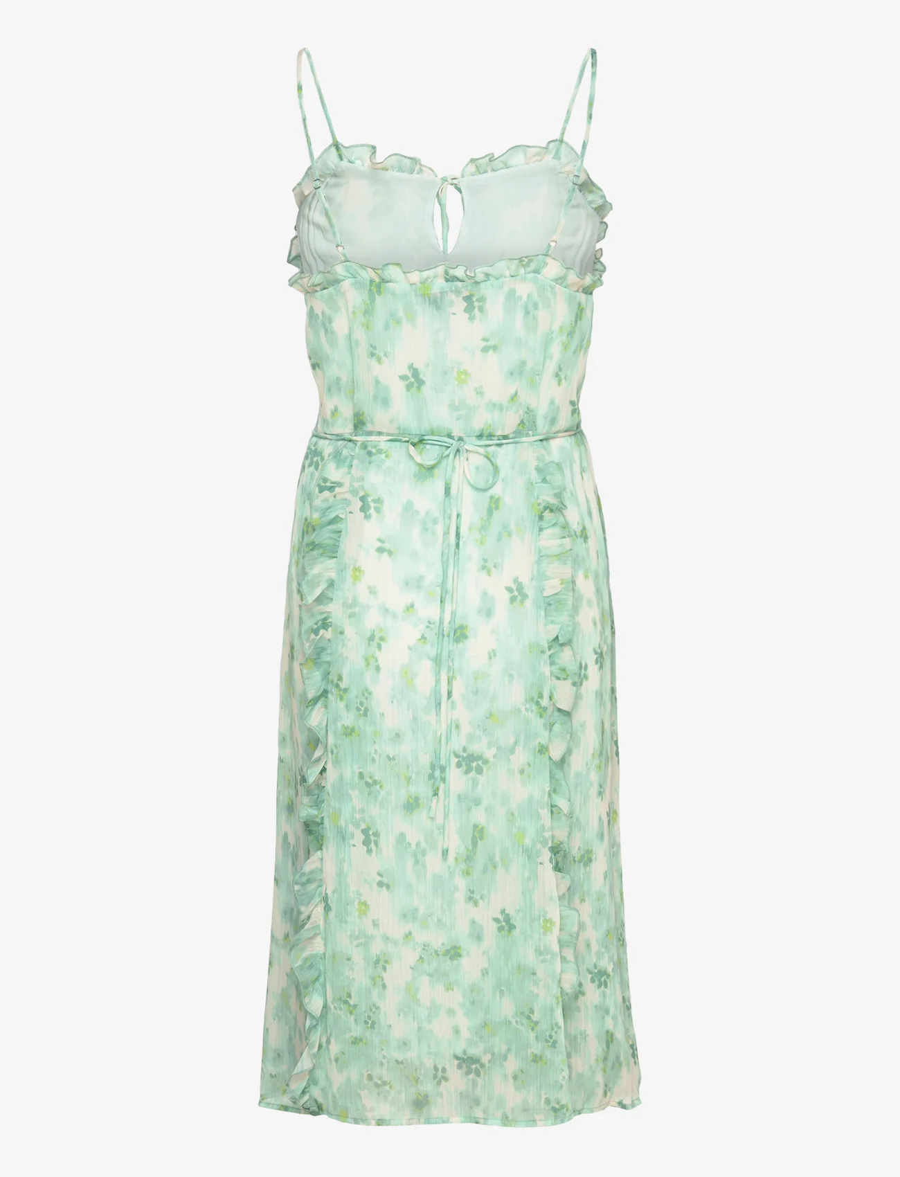 Rosemunde - Recycled chiffon strap dress - slip-in kjoler - big mint flower print - 1