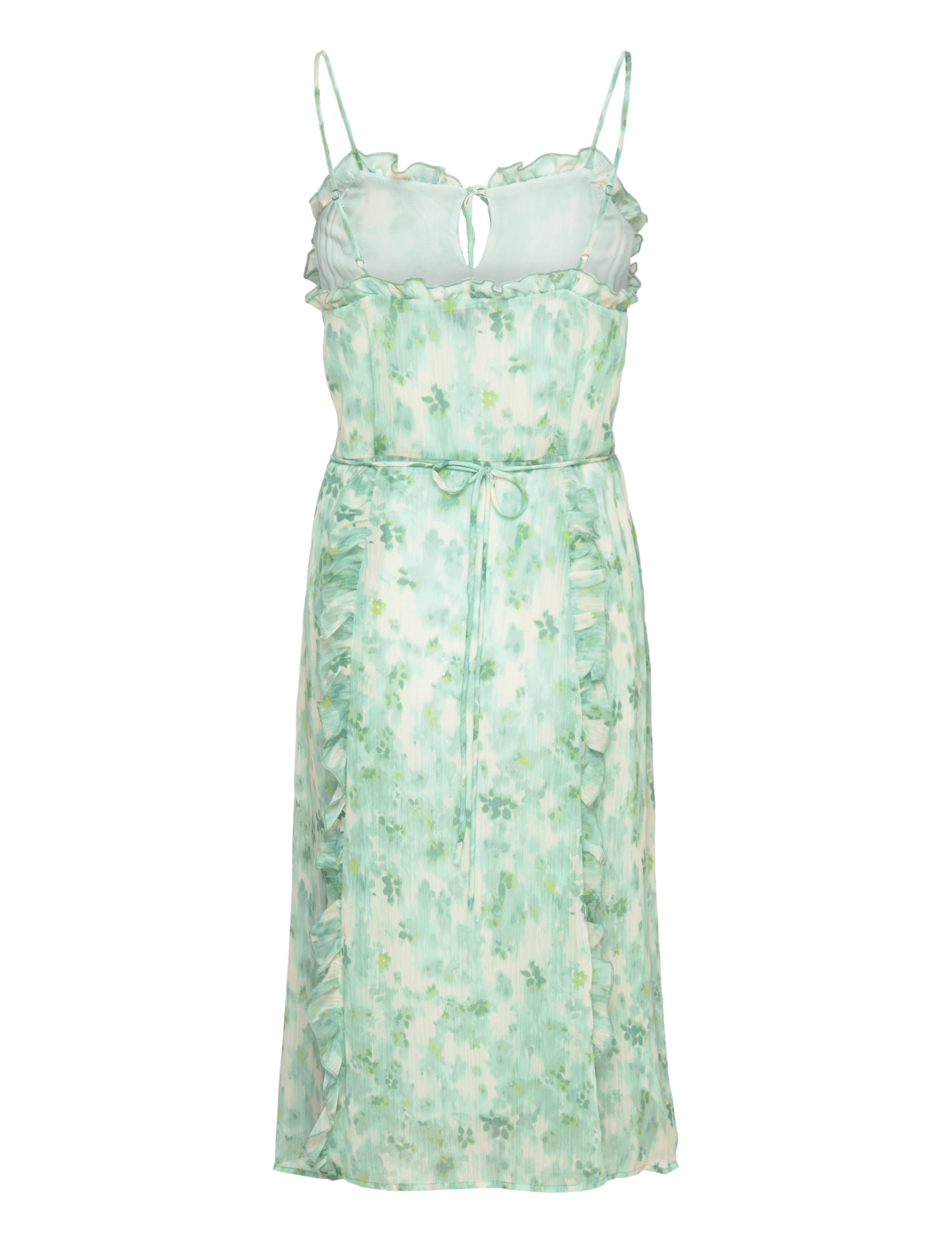 Rosemunde - Recycled chiffon strap dress - slip kjoler - big mint flower print - 2