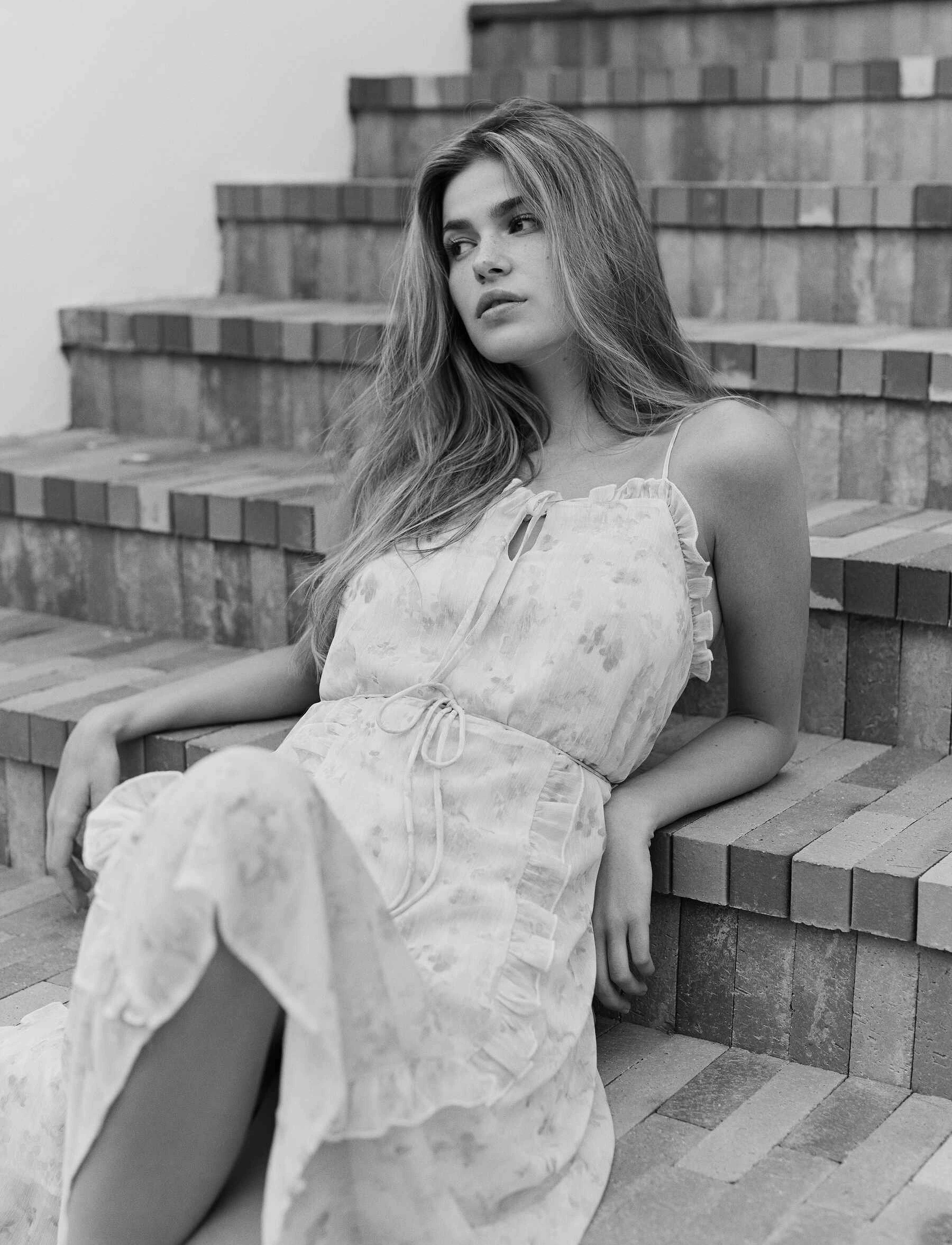 Rosemunde - Recycled chiffon strap dress - slip kjoler - big mint flower print - 3