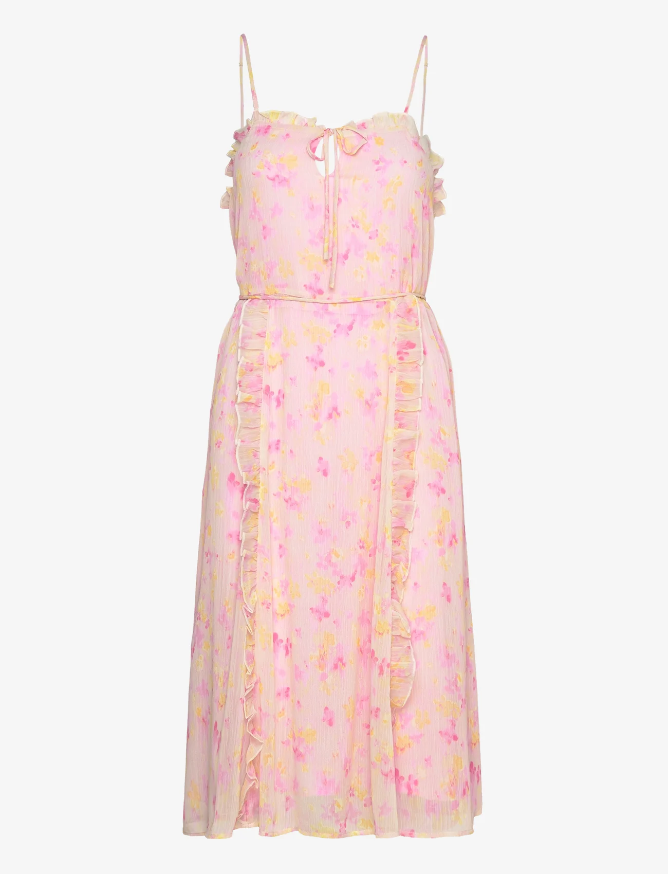 Rosemunde - Recycled chiffon strap dress - slip-in jurken - big rosa flower print - 0