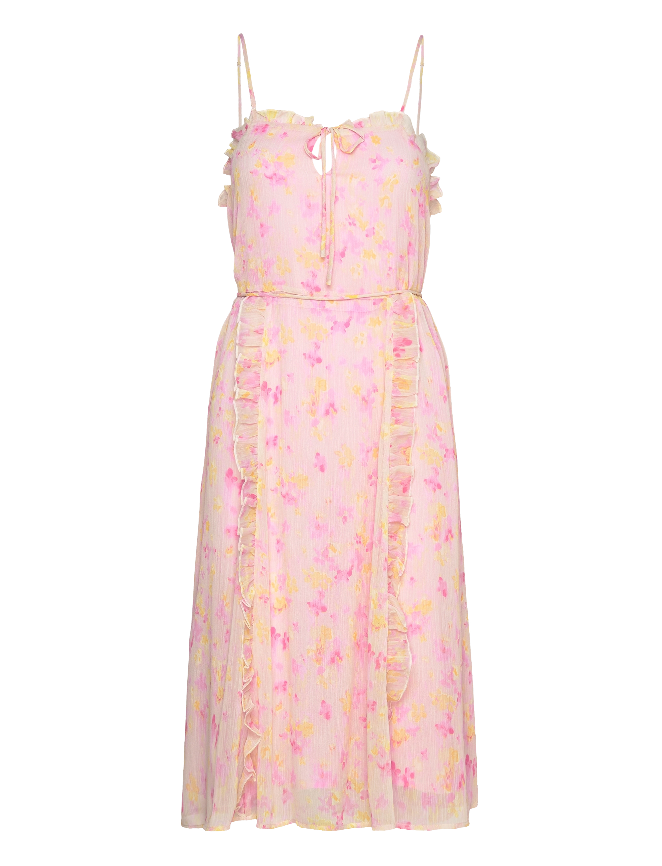 Rosemunde Recycled chiffon strap dress - Kleidid - BIG ROSA FLOWER PRINT / pink/rose