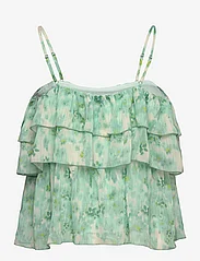 Rosemunde - Recycled chiffon strap top - Ærmeløse bluser - big mint flower print - 1