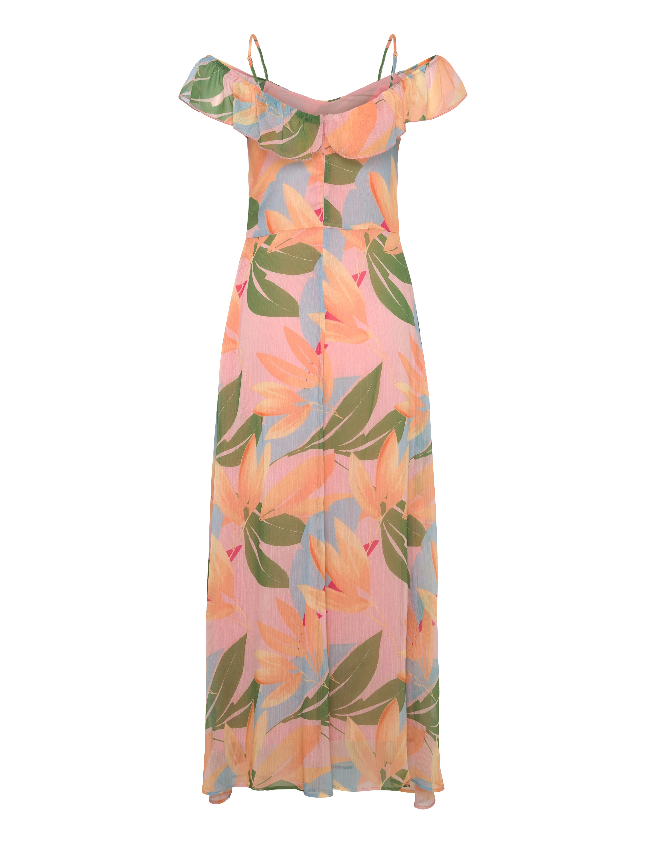 Rosemunde - Recycled chiffon dress - tropical leaves print - 1