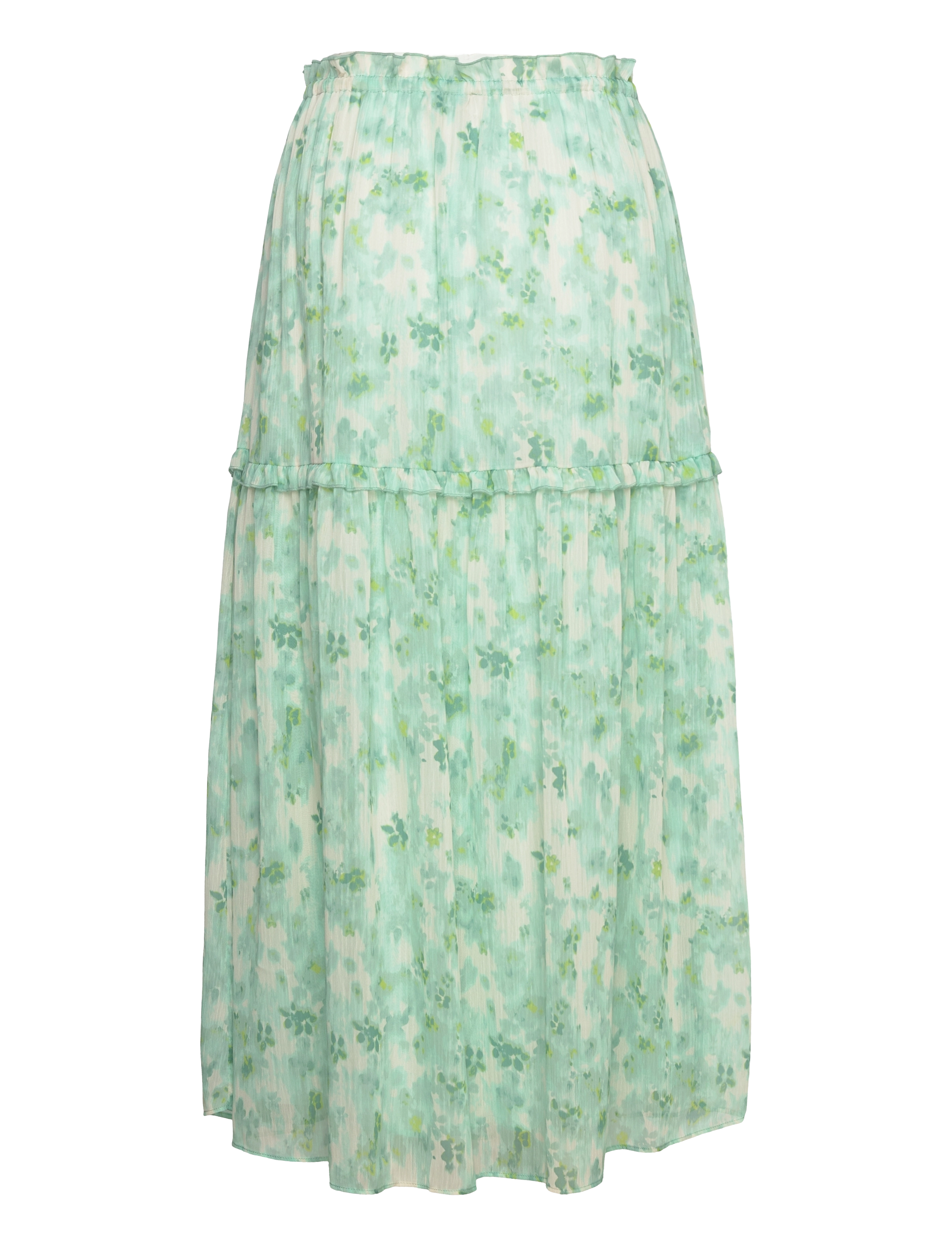 Rosemunde - Recycled chiffon skirt - big mint flower print - 1