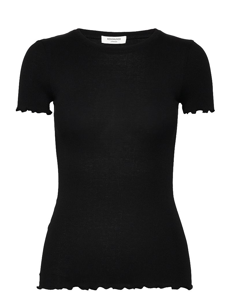 Rosemunde - RWBernadine SS Regular O-neck T-shi - t-shirts - black - 0