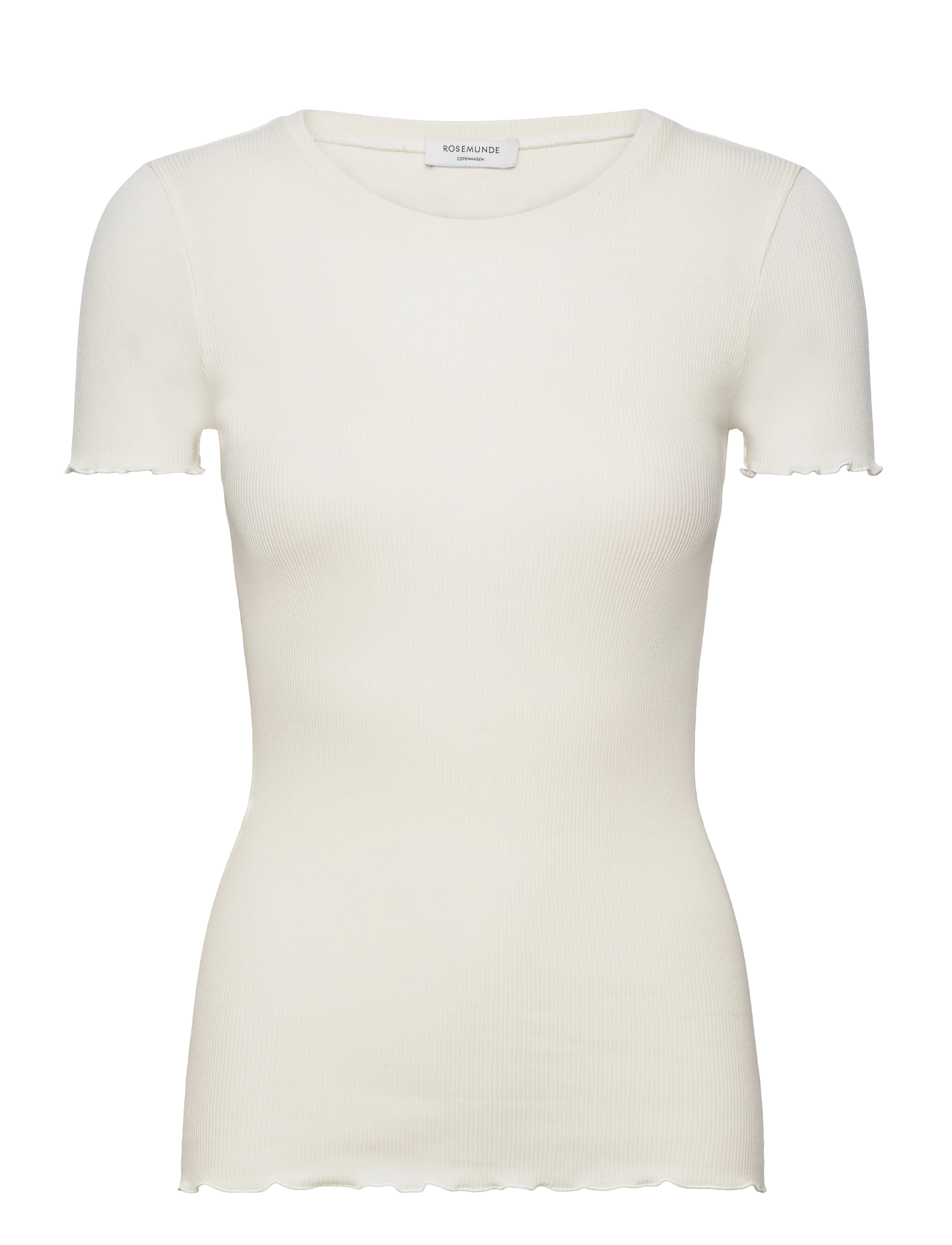 ROSEMUNDE Rwbernadine Organic Ss O-Neck T-Shirt Cream - L - Damen