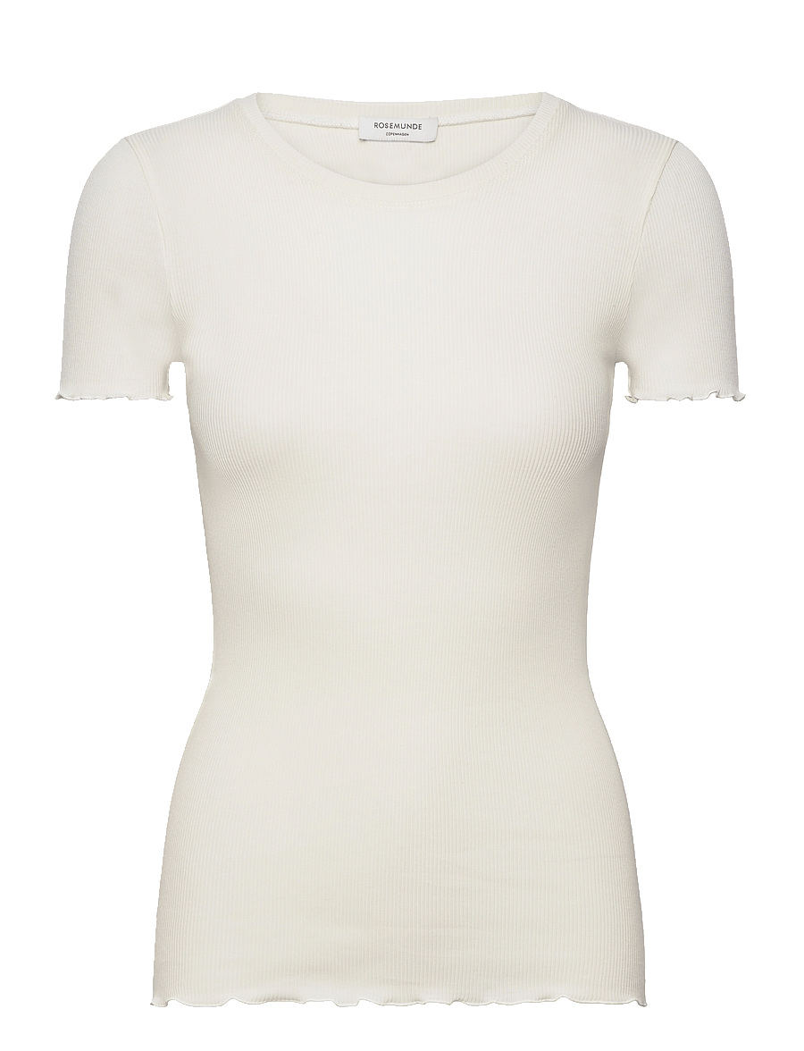 Rosemunde - RWBernadine Organic SS O-neck T-shirt - t-shirts - ivory - 0