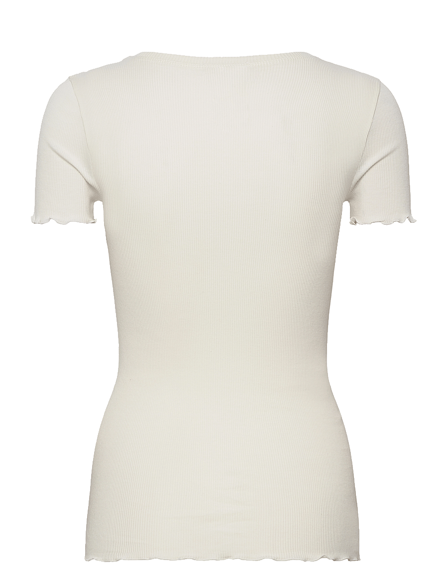 Rosemunde - RWBernadine Organic SS O-neck T-shirt - t-shirts - ivory - 1