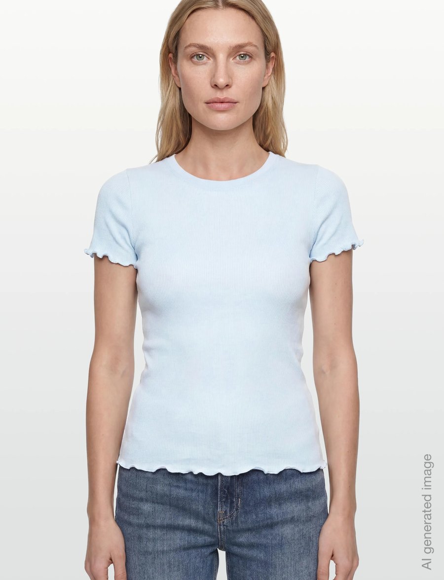 Rosemunde - RWBernadine Organic SS O-neck T-shirt - t-shirts - nantucket blue - 3