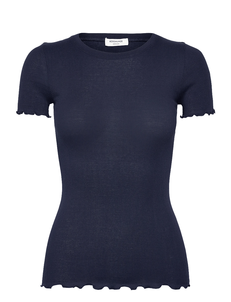 Rosemunde - RWBernadine Organic SS O-neck T-shirt - t-shirts - navy - 1