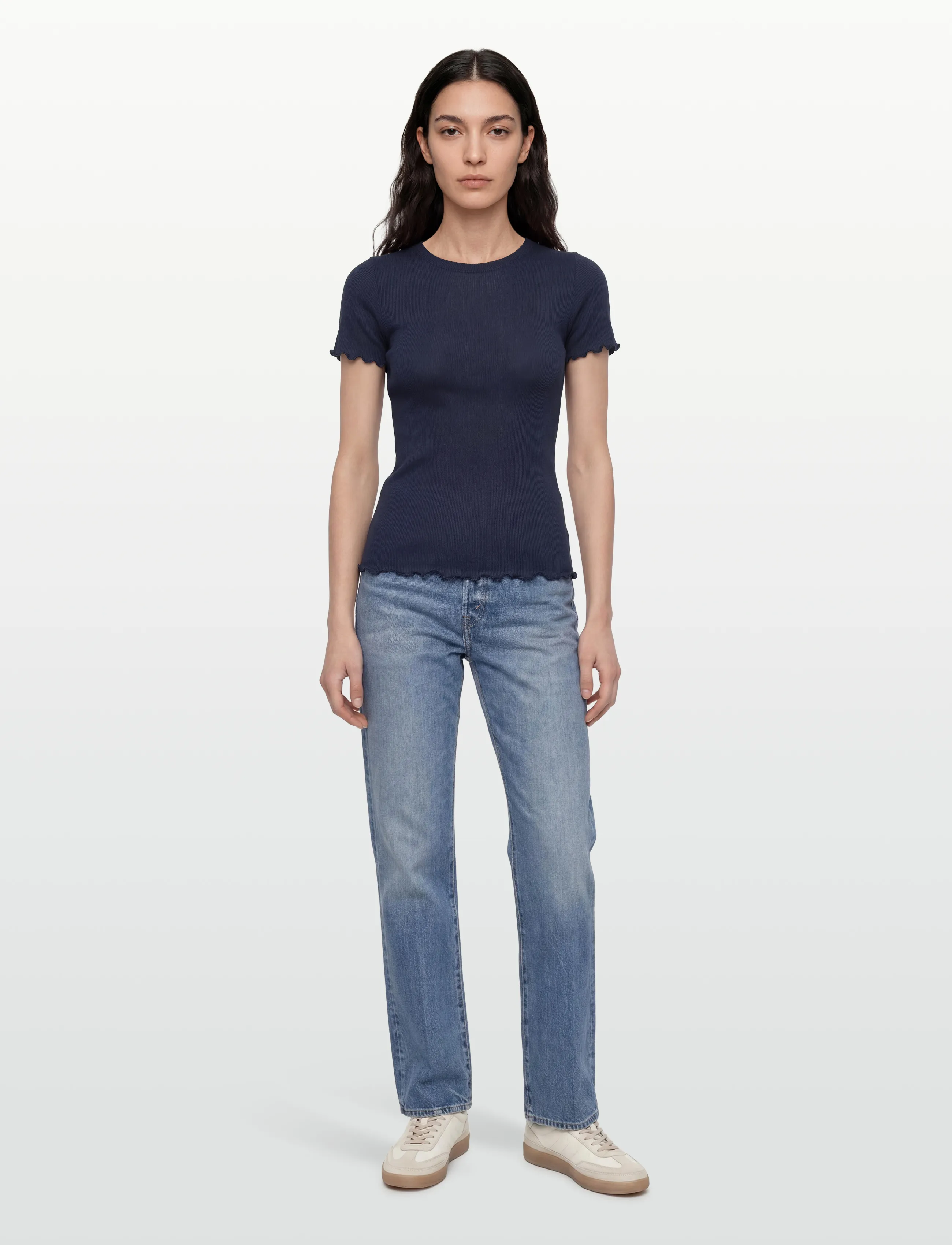 Rosemunde Rwbernadine Organic Ss O-Neck T-Shirt, XL, Navy, T-Shirts & Toppe > Kortærmede, Dame