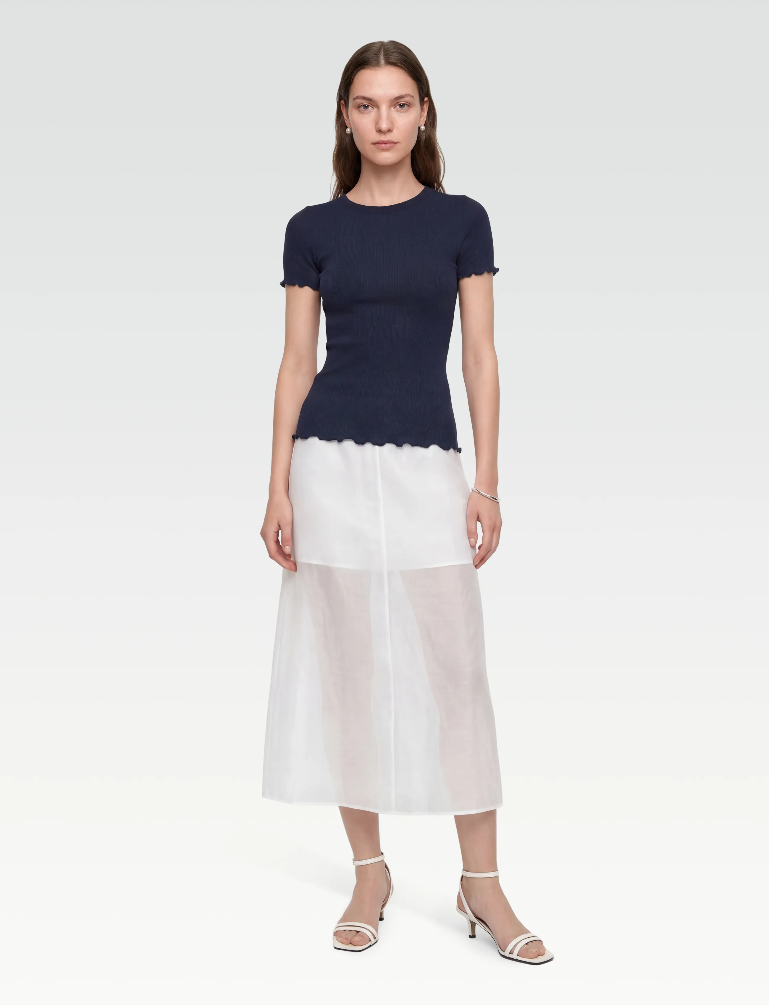 Rosemunde RWBernadine Organic  SS O-neck T-shirt - T-shirts - NAVY / navy