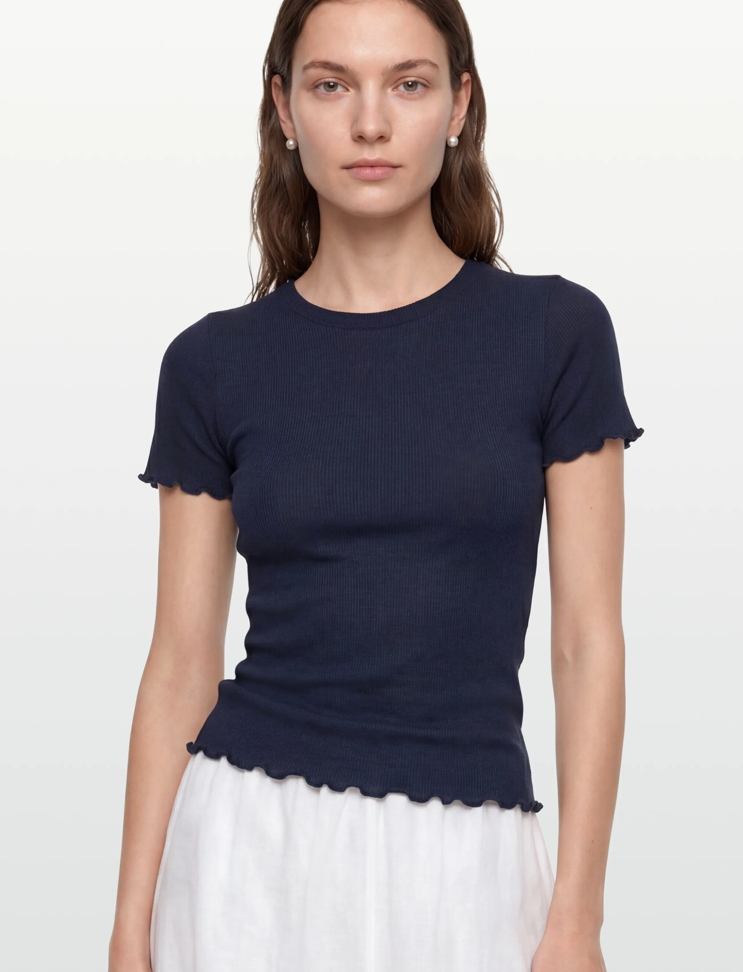 Rosemunde - RWBernadine Organic  SS O-neck T-shirt - t-shirts - navy - 3