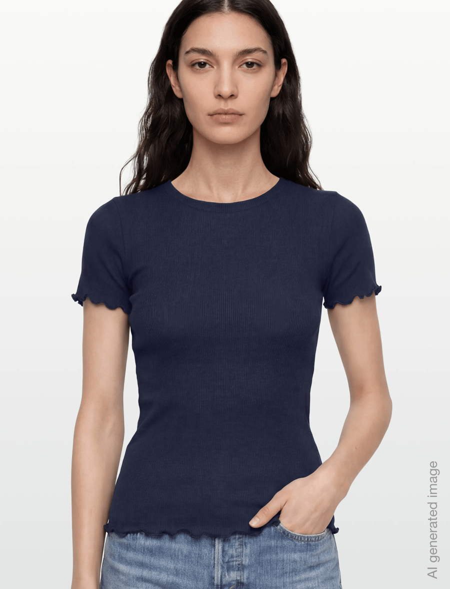 Rosemunde - RWBernadine Organic SS O-neck T-shirt - t-shirts - navy - 3