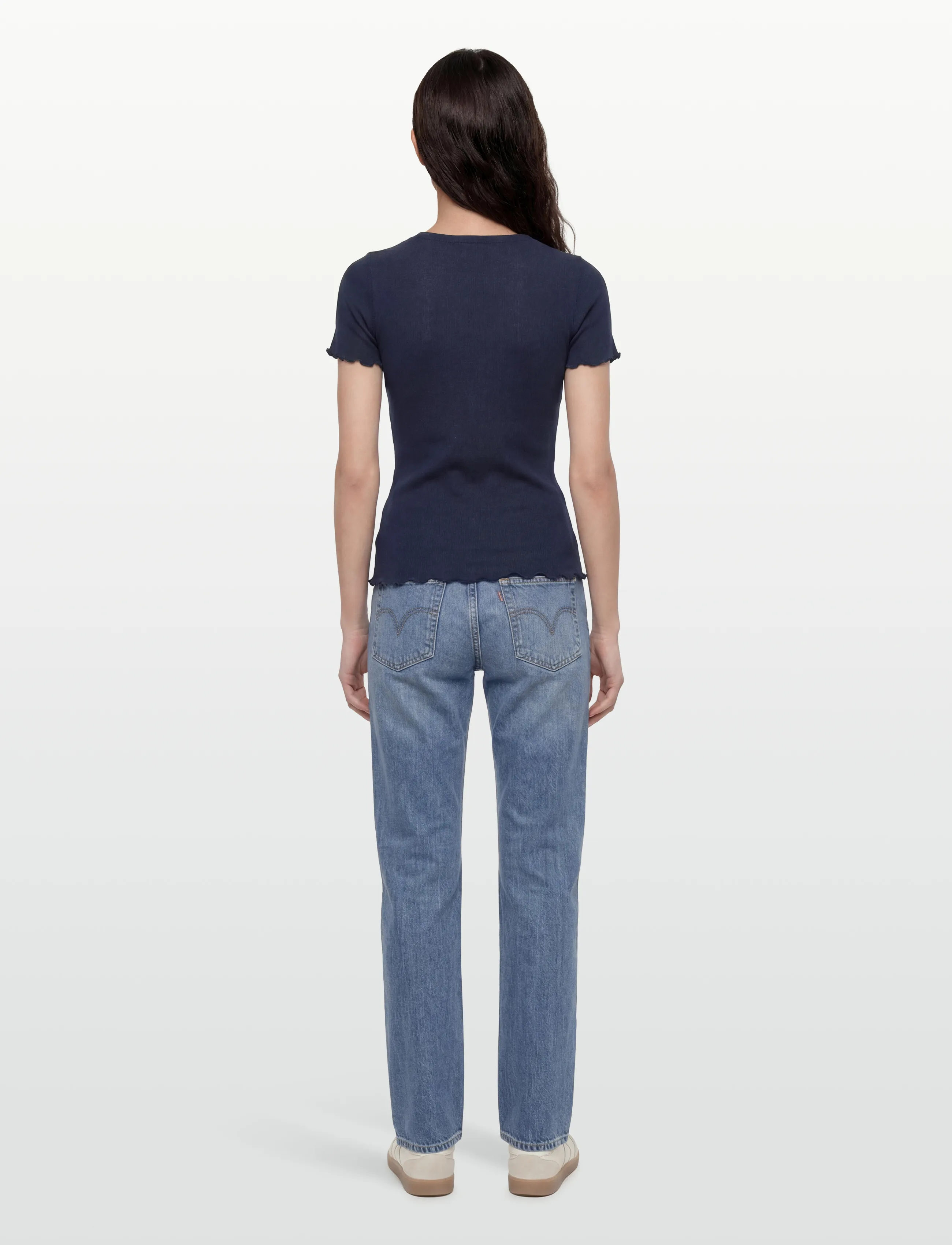 Rosemunde - RWBernadine Organic  SS O-neck T-shirt - t-särgid - navy - 4