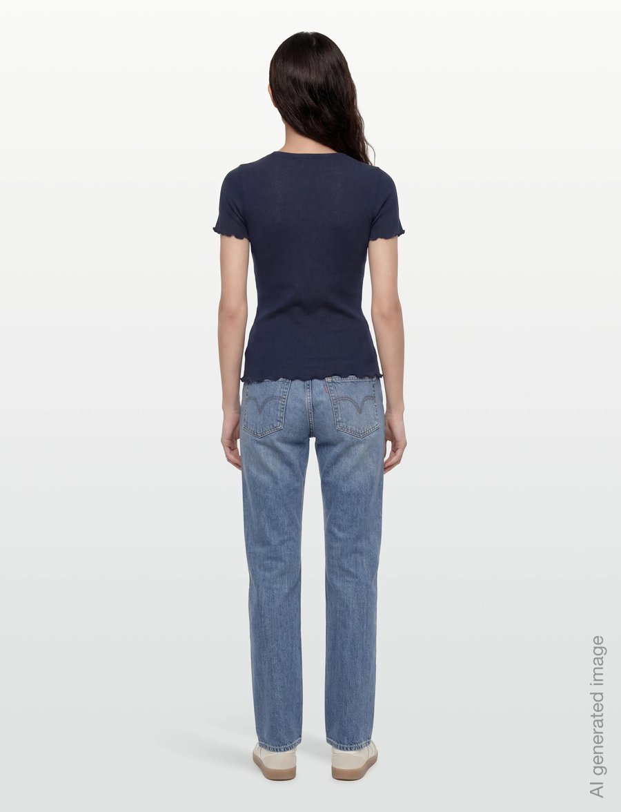 Rosemunde - RWBernadine Organic SS O-neck T-shirt - t-shirts - navy - 4