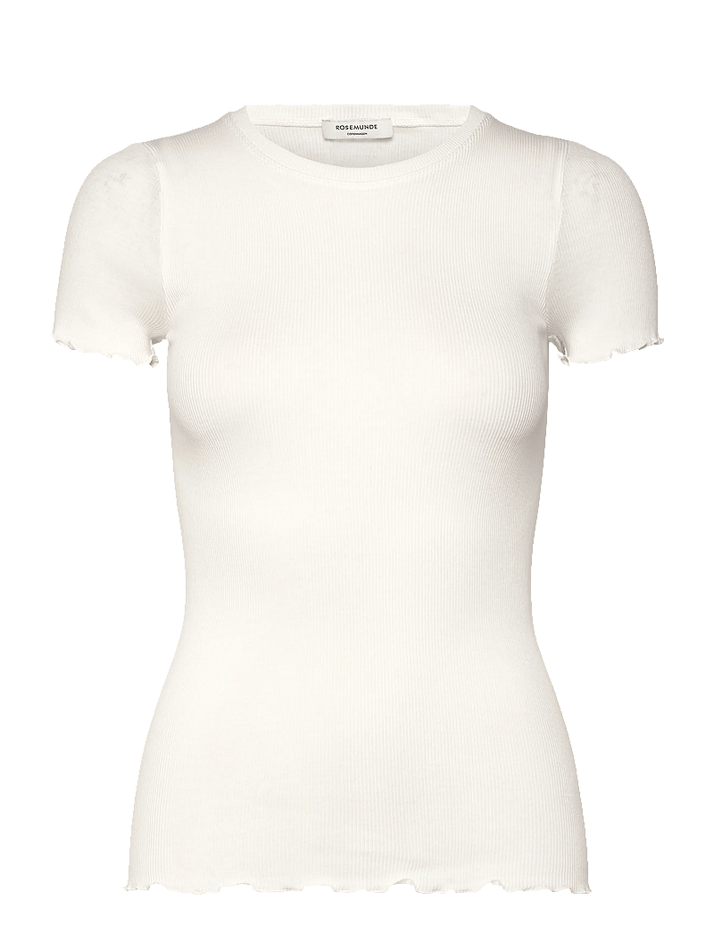 Rosemunde - RWBernadine Organic SS O-neck T-sh - t-shirts - new white - 0