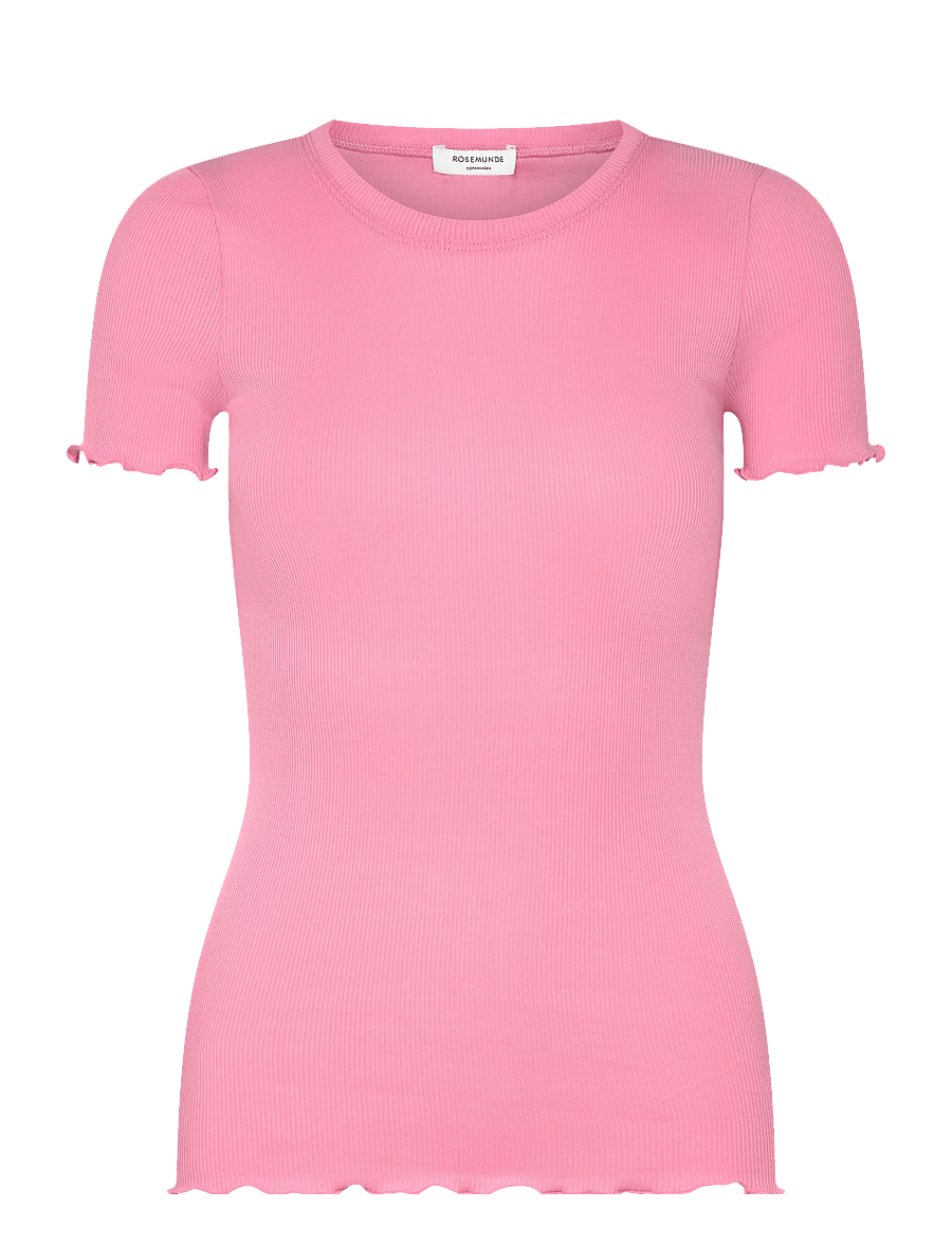 Rosemunde - RWBernadine Organic SS O-neck T-shirt - t-shirts - sea pink - 1
