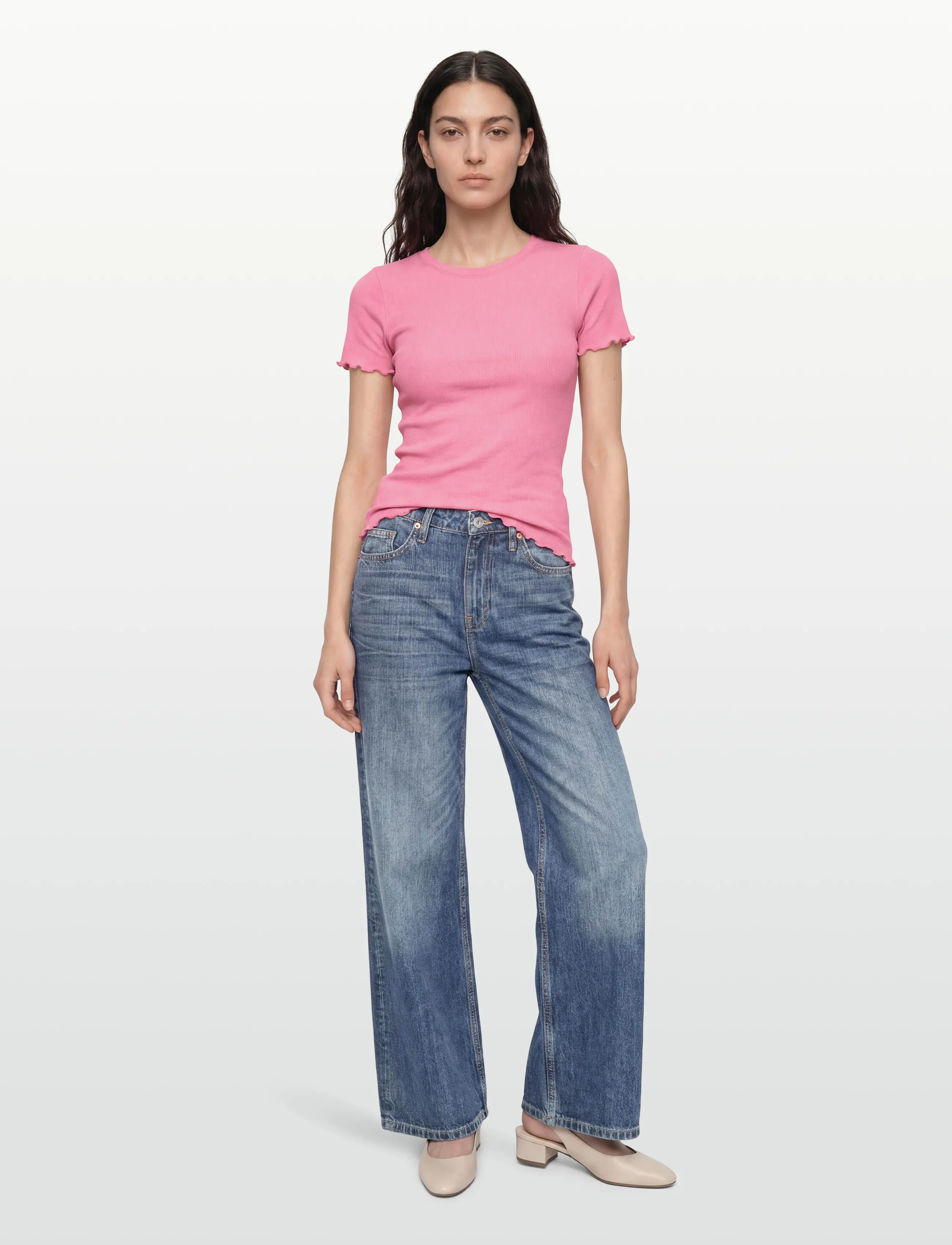 Rosemunde Rwbernadine Organic Ss O-Neck T-Shirt, XL, Pink, T-Shirts & Toppe > Kortærmede, Dame