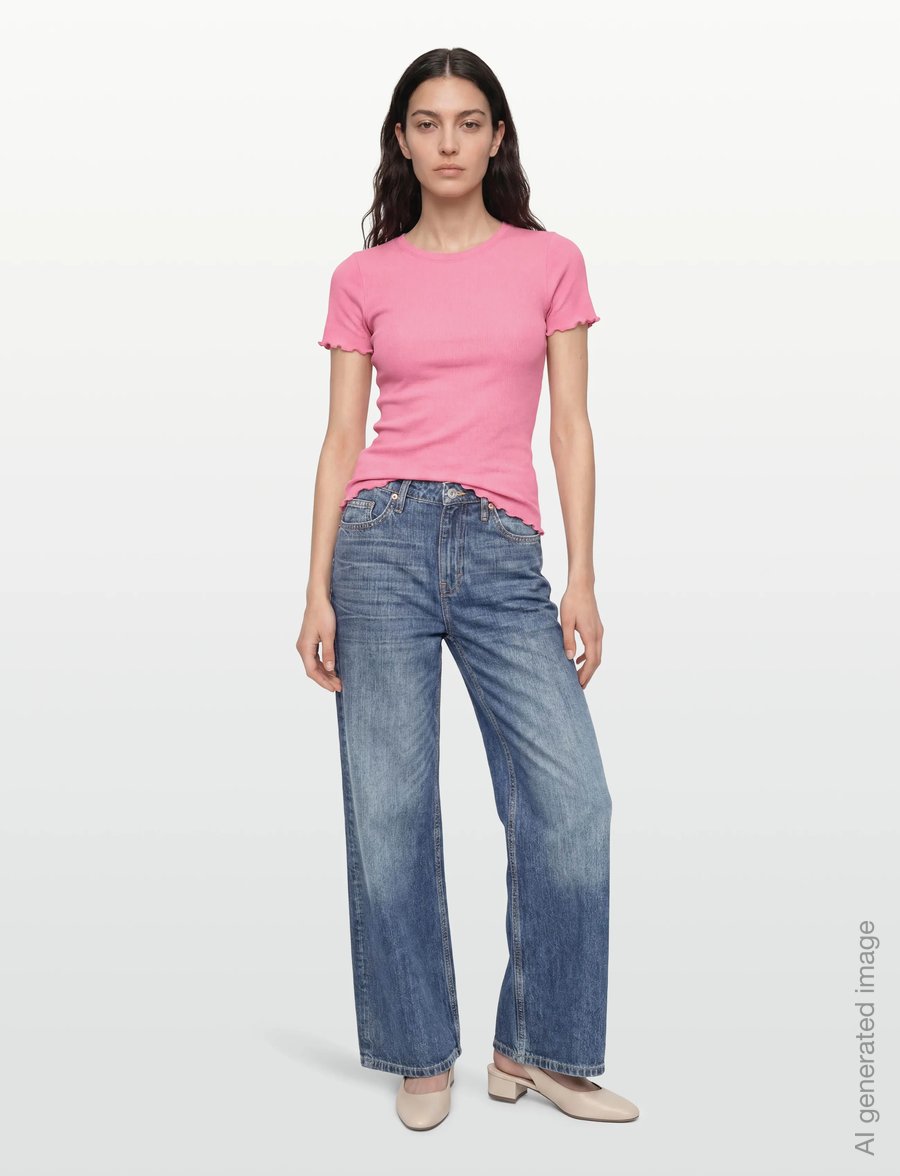 Rosemunde - RWBernadine Organic SS O-neck T-shirt - t-shirts - sea pink - 0