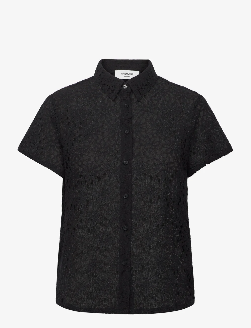 Rosemunde - Lace shirt - short-sleeved shirts - black - 1