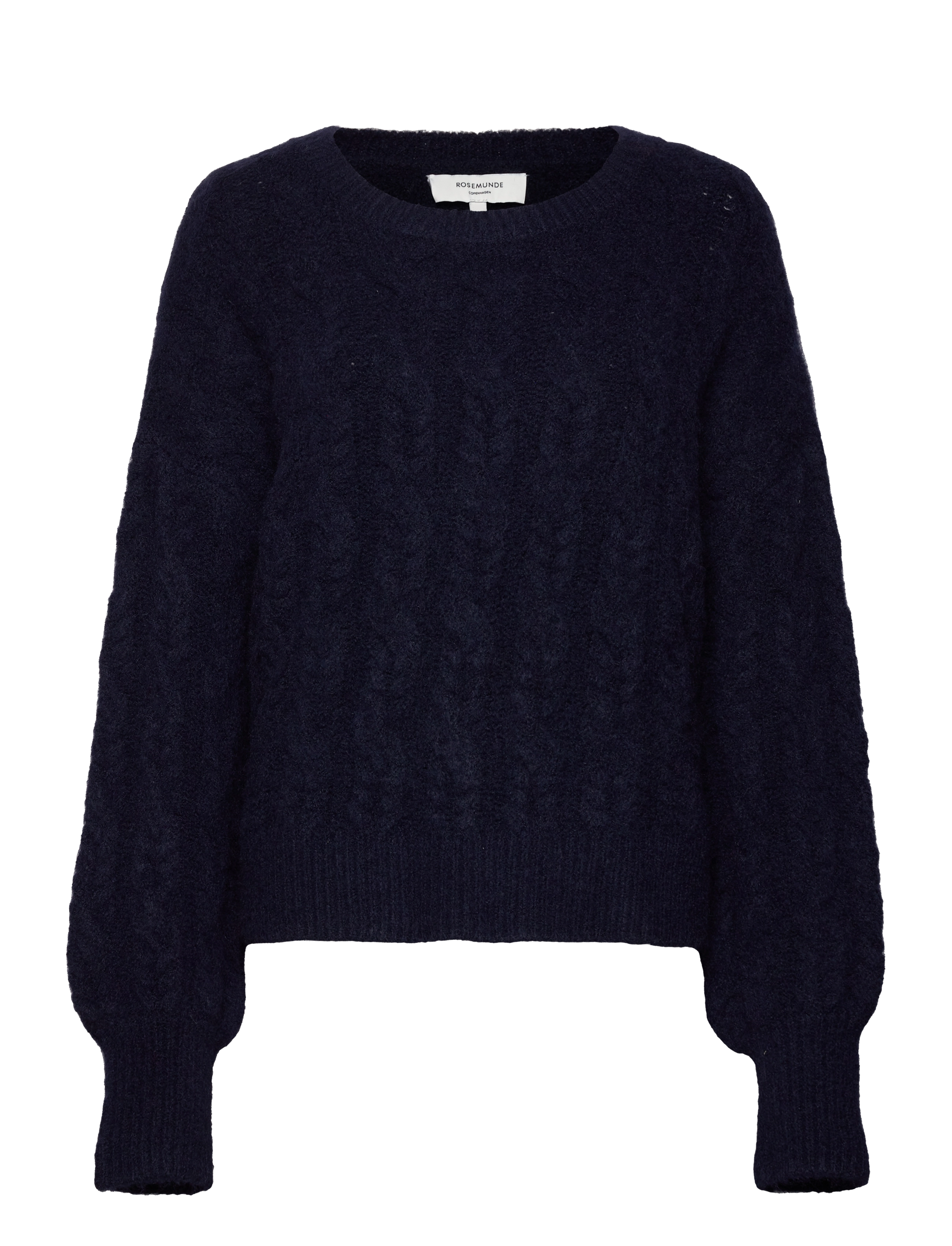 ROSEMUNDE Cable Knit O-Neck Navy - S/M - Damen