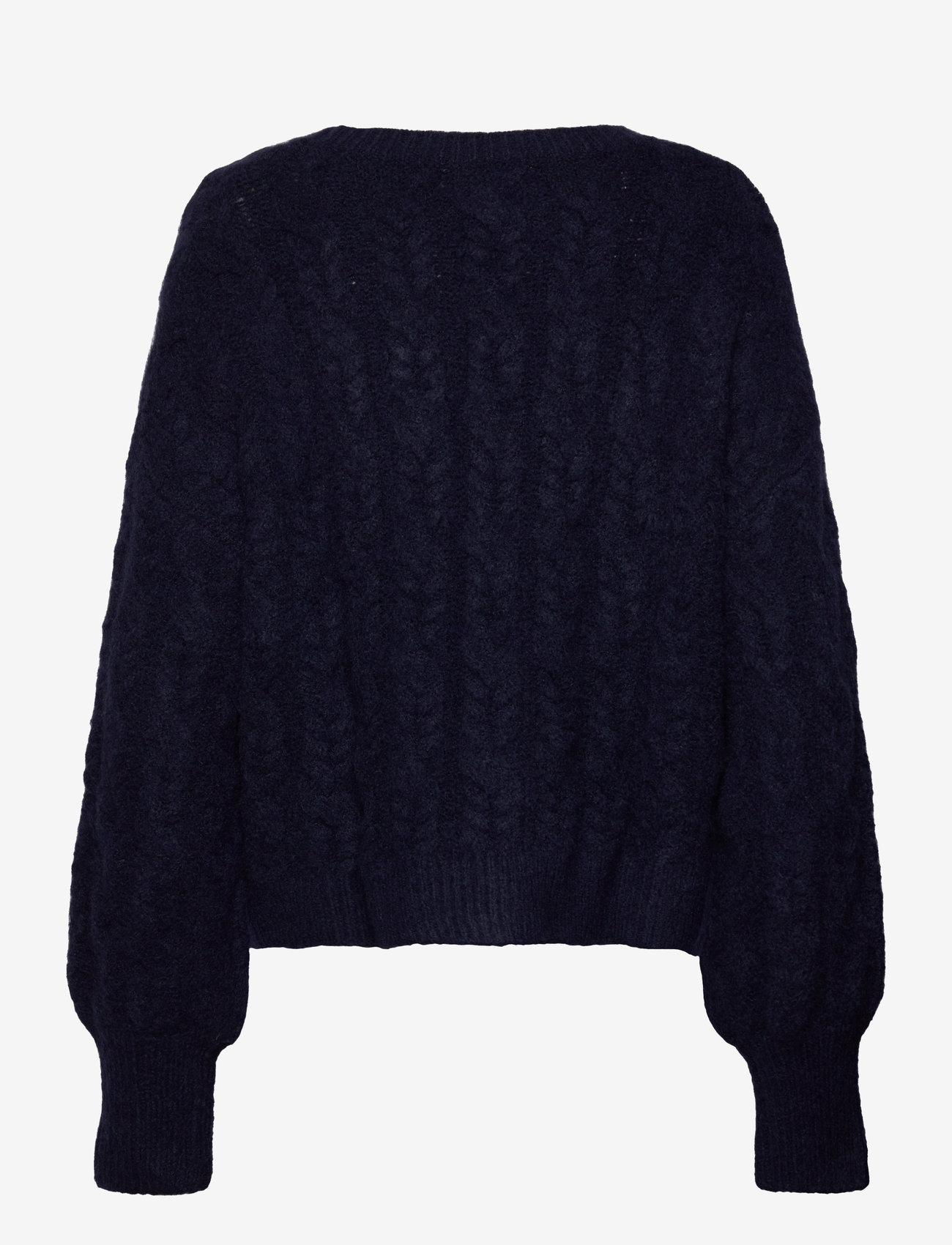 Rosemunde - Cable knit O-neck - efterårstøj - dark blue - 1