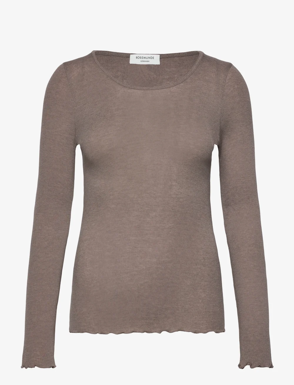 Rosemunde - RWBurlington Wool LS O-neck T-shirt - långärmade toppar - falcon - 0