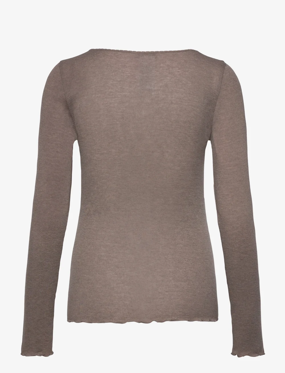 Rosemunde - RWBurlington Wool LS O-neck T-shirt - långärmade toppar - falcon - 1