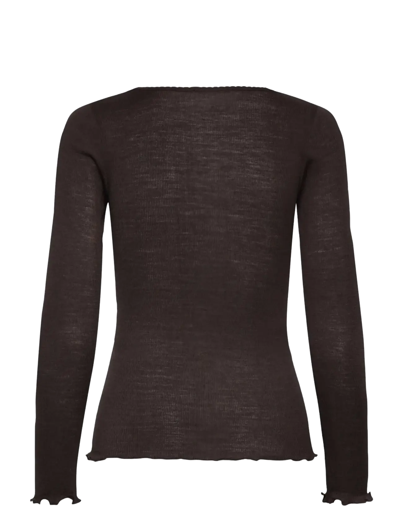Rosemunde - RWBurlington Wool LS O-neck T-shirt - mole - 1