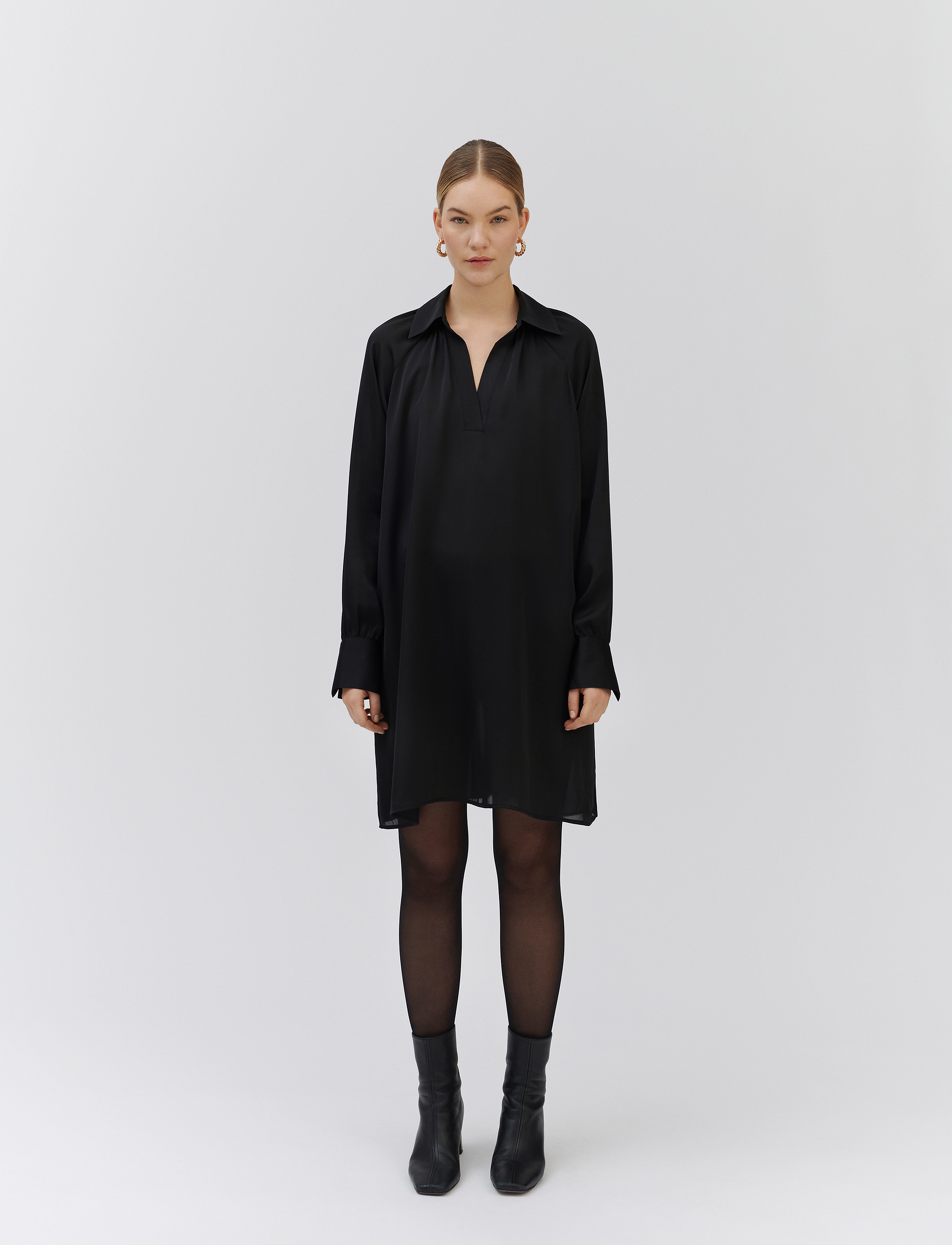 Rosemunde Oversized dress - Hemdkleider - BLACK / black