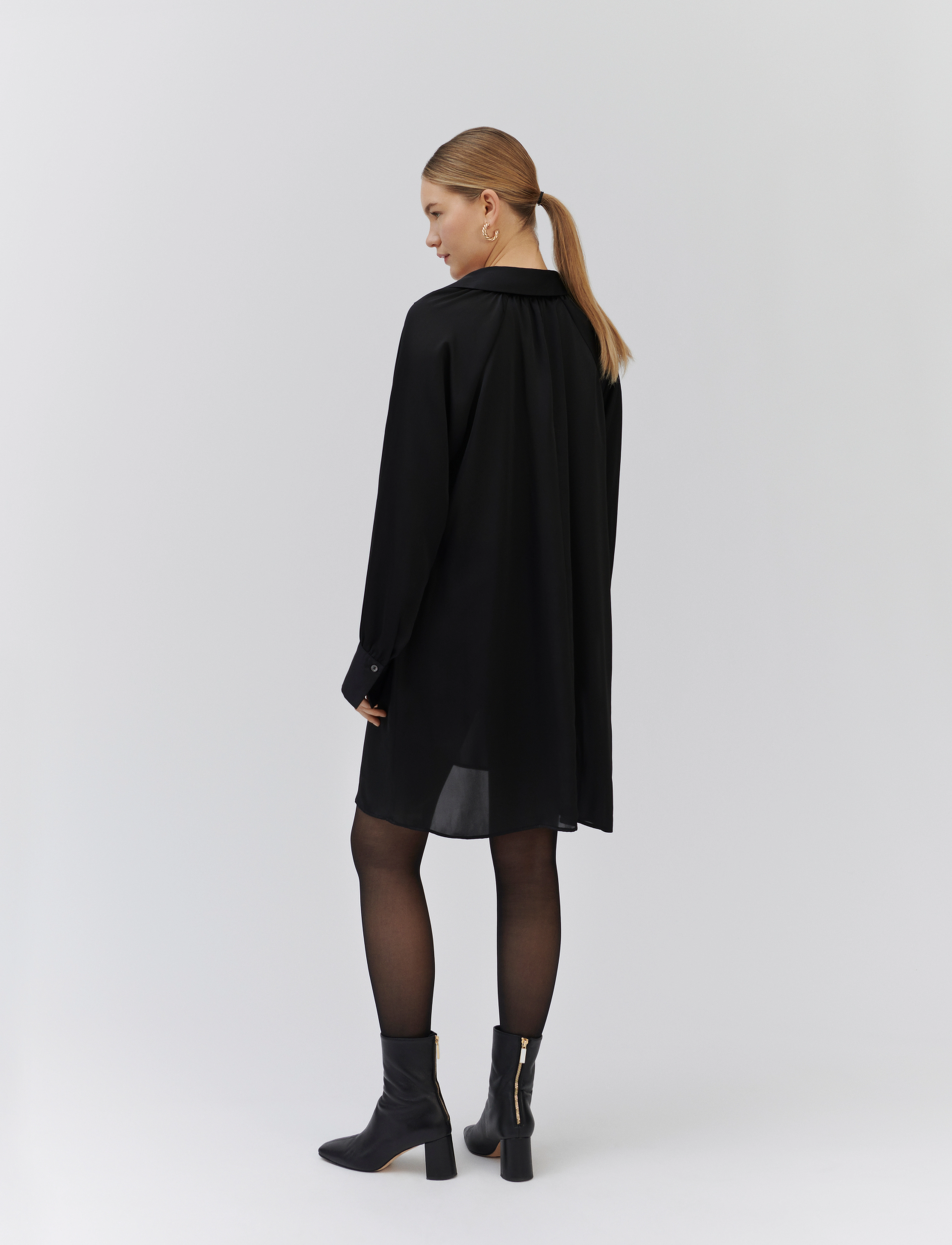 Rosemunde - Oversized dress - skjortekjoler - black - 4