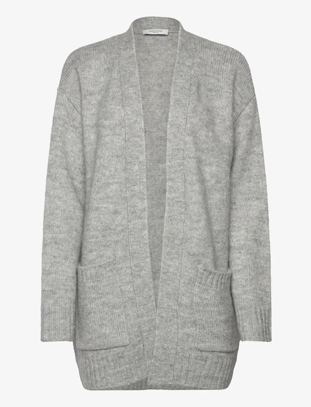Rosemunde - Long knit cardigan - kardiganid - medium grey melange - 0