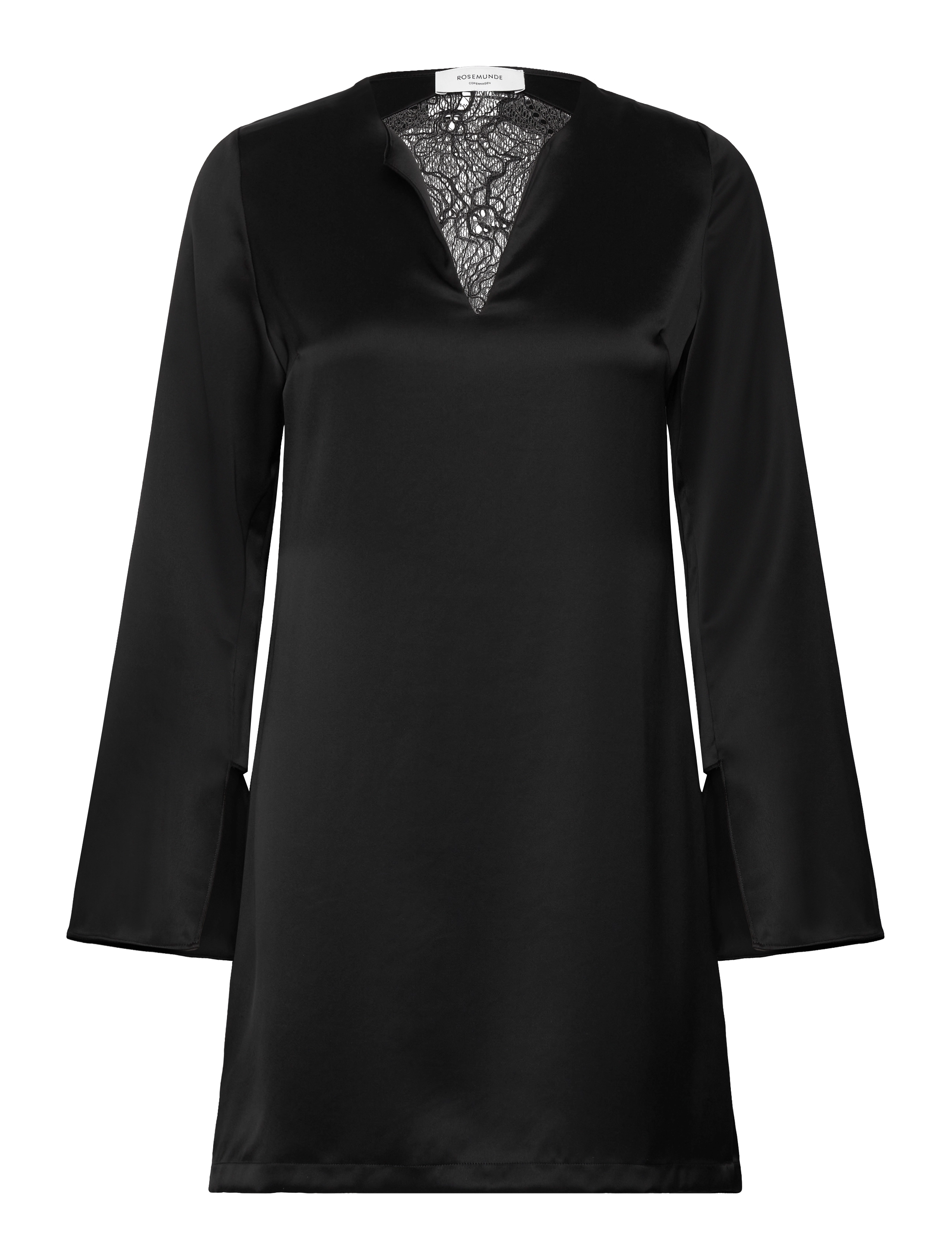 Rosemunde Dress W/ Lace Detail, 42, Dresses, Schwarz - Short Dress, Frauen