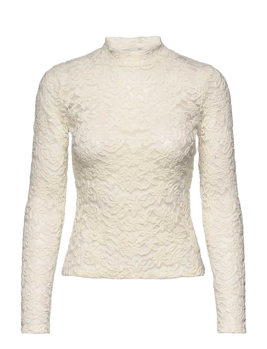 Rosemunde - RWDelicia LS Turtleneck T-shirt - langærmede toppe - ivory - 1