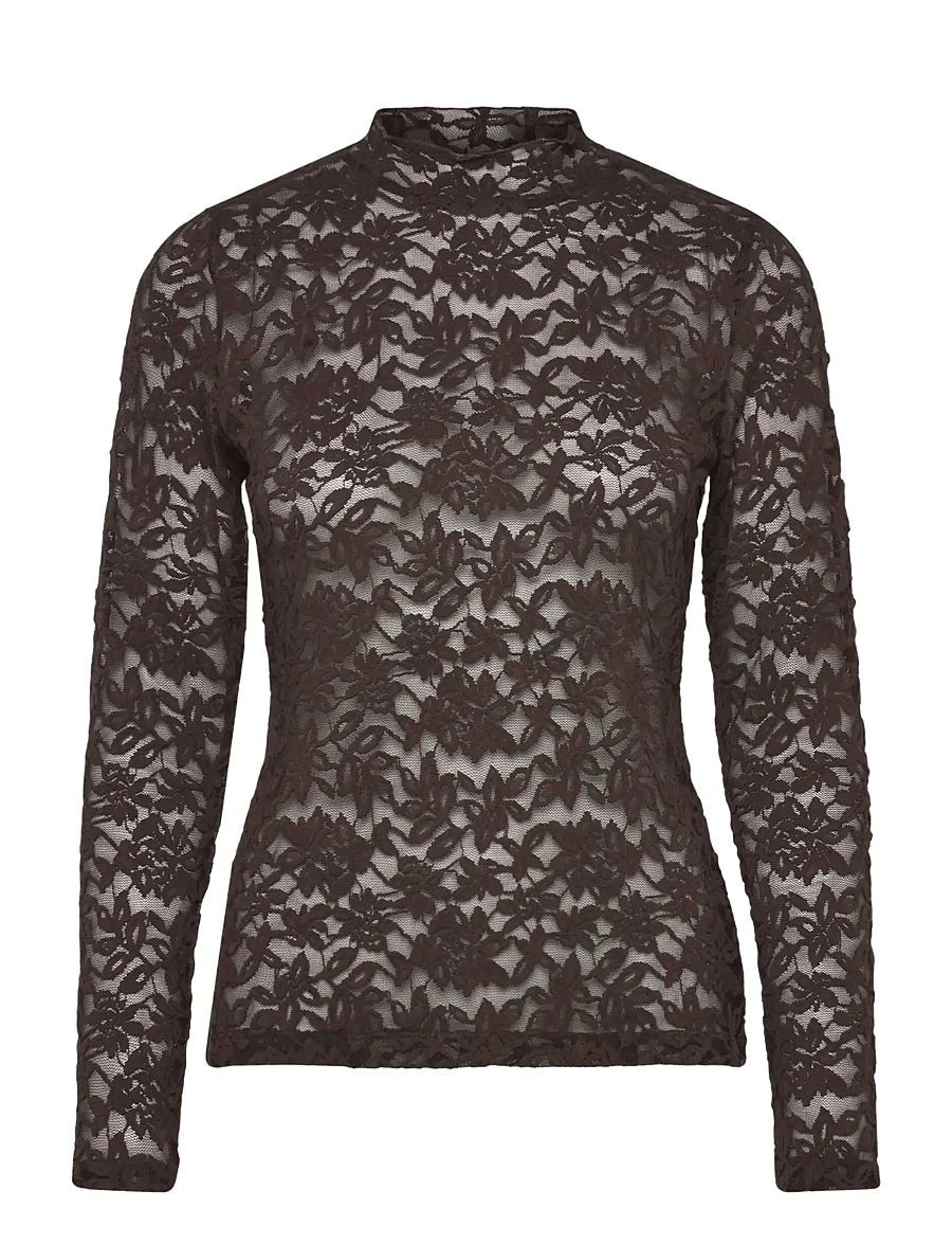 Rosemunde - RWDelicia LS Turtleneck T-shirt - langärmlige tops - mole - 0